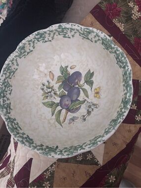 Big heavy glass decorative bowl
